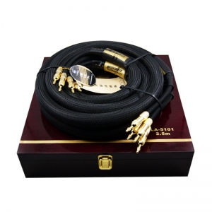 Choseal LA-5101 6N OCC Audiophile HIFI Speaker Cable 24K Gold-plated Banana Plug Top Level Speaker Cable Top Class Cable 2.5m Choseal LA-5101 6N OCC Audiophile HIFI Speaker Cable 24K Gold-plated Banana Plug Top Level Speaker Cable Top Class Cable 2.5m