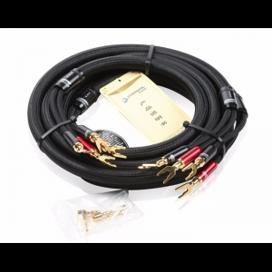 Choseal LB-5108 6N OCC Audiophile HIFI Speaker Cable 24K Gold-plated Banana+U Plug 2.5m Not DIY (Pair)