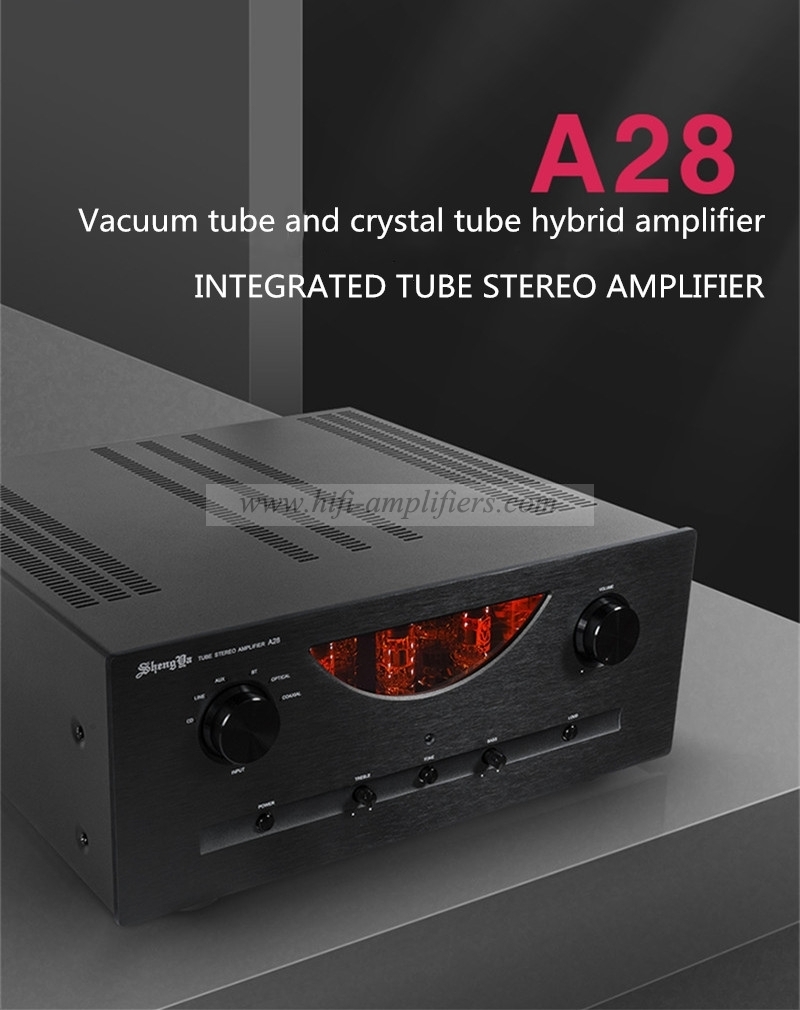 Shengya A28 Tube Transistor Vacuum Tube Front Gallbladder Back Stone High Fidelity Combined Power Amplifier with Decoding