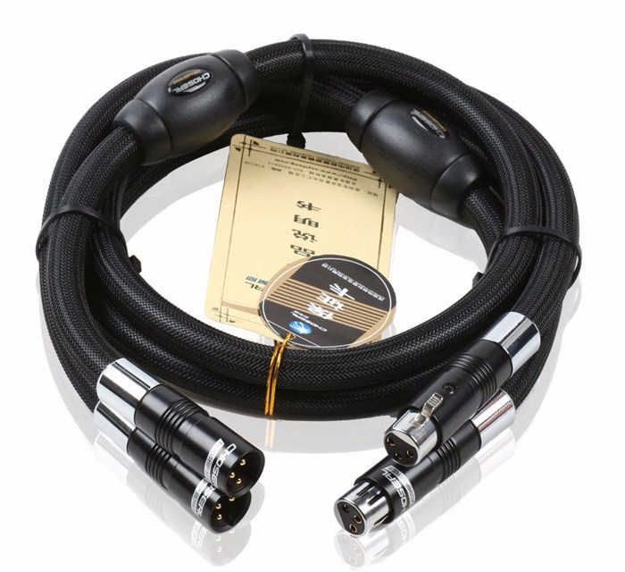 Choseal BB-5605 Top Class Quality 6N OCC Audiophile 24K Gold-plated Male And Female XLR Cable 1m (Pair)